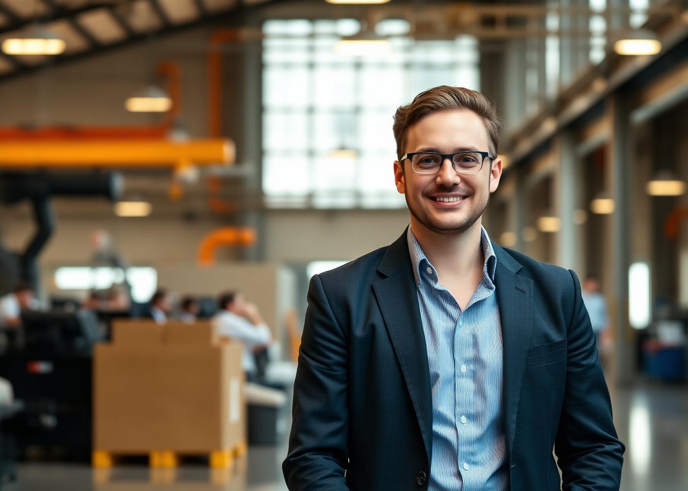 Business owner in modern operating facility